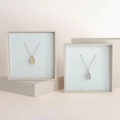 Mon Petit Poids Coffret duo colliers Maman et Papa (plaqué or - argent rhodié)