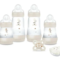 MAM Coffret naissance Sable (4 biberons+1 sucette+1 boîte doseuse)
