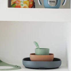 Béaba Coffret repas en silicone Minéral (4 pièces)