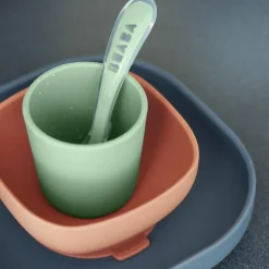 Béaba Coffret repas en silicone Minéral (4 pièces)
