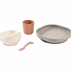 Béaba Coffret repas silicone Terracotta et Gazelle (4 pièces)