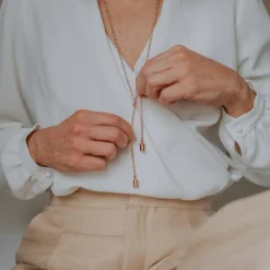 Outlet Collier Mes Petits Poids personnalisable (plaqué or rose) Collier Maman