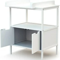 AT4 Commode à langer en bois de hêtre Essentiel blanc