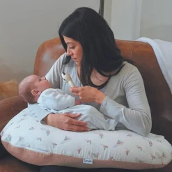 Tinéo Coussin de grossesse Multirelax éponge microfibre rose pêche