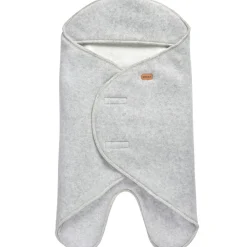 Béaba Couverture Babynomade double polaire gris chiné et blanc (0-6 mois)