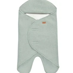 Clearance Couverture Babynomade double polaire vert sauge et blanc (0-6 mois) Couverture Nomade