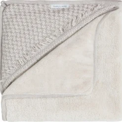 Enfant Baby's Only Couverture enveloppante Happiness Urban Taupe-Ecru (75 x 75 cm)