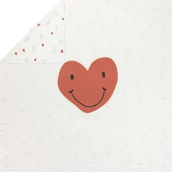 Enfant Lässig Couverture Happy Rascals Coeur (100 x 100 cm)