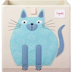 3 sprouts Cube de rangement en tissu Chat