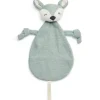 Jollein Doudou attache sucette biche en tricot vert cendre