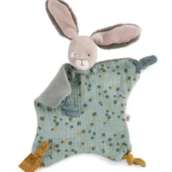 Moulin Roty Doudou plat lapin sauge Trois petits lapins