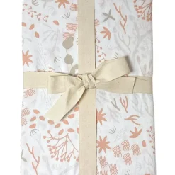 Kadolis Drap housse en coton bio Yukari Peach (60 x 120 cm)