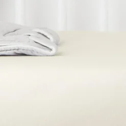 Kadolis Drap housse en coton bio Ecru (60 x 120 cm)