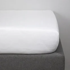 Kadolis Drap housse en coton bio blanc (70 x 140 cm)