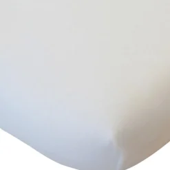 Kadolis Drap housse en coton bio blanc (60 x 120 cm)