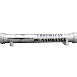 Daniel Crégut Ecrin pour certificat de naissance personnalisable (métal argenté)