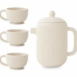 Mushie Ensemble de jeu Thé en silicone Shifting Sand (4 pièces)