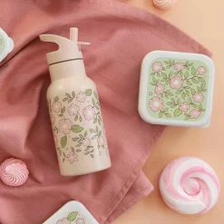 Enfant A Little Lovely Company Gourde isotherme Fleurs roses (350 ml)