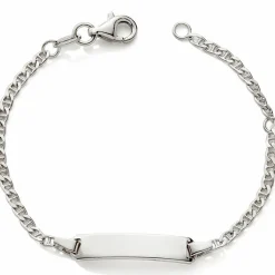 Enfant Baby bijoux Gourmette plaque rectangulaire (argent)