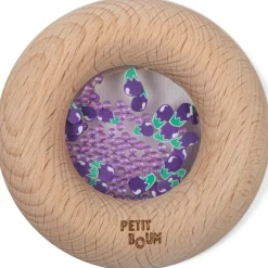 Petit Boum Hochet sensoriel Sensory Donut aubergines