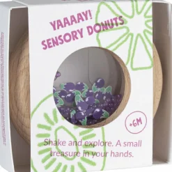Petit Boum Hochet sensoriel Sensory Donut aubergines