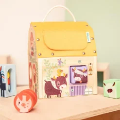 Lilliputiens Jeu d'activités en bois Maison sonore à formes