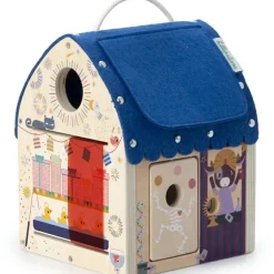 Hot Jeu d'activités en bois Maison découverte d'illusions optiques Jouet À Encastrer