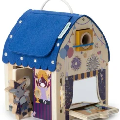 Hot Jeu d'activités en bois Maison découverte d'illusions optiques Jouet À Encastrer