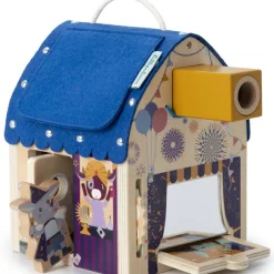 Hot Jeu d'activités en bois Maison découverte d'illusions optiques Jouet À Encastrer
