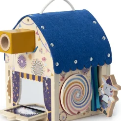 Hot Jeu d'activités en bois Maison découverte d'illusions optiques Jouet À Encastrer