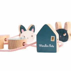 Hot Jeu de perles en bois à enfiler Après la pluie Jouet À Encastrer