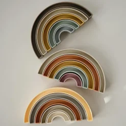 Mushie Jouet à empiler Arc-en-ciel Sol