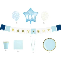 Clearance Kit décoration Baby Shower ''It's a boy'' (49 pièces) Baby Shower / Gender Reveal
