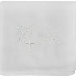 ANVIE Lange de baptême personnalisable (70 x 70 cm)