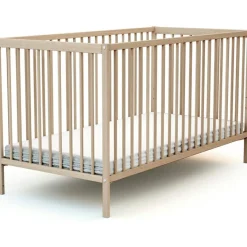 Discount Lit à barreaux en bois de hêtre brut Essentiel (70 x 140 cm) Lit À Barreaux