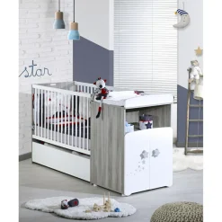 Baby Price Lit bébé combiné évolutif New Nao (60 x 120 cm)
