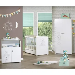 Clearance Lit bébé têtes panneaux Teddy (60 x 120 cm) Lit À Barreaux