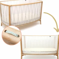 Charlie Crane Lit bébé évolutif Kimi Organic V2 Lichen (60 x 120 cm)