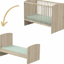 Sauthon mobilier Lit bébé évolutif Little big bed Acces bois (70 x 140 cm)