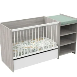 Baby Price Lit combiné évolutif Up chêne Silex (60 x 120 cm)