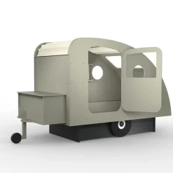 Mathy by bols Lit enfant caravane avec coffre + timon finition laquée (coloris au choix)