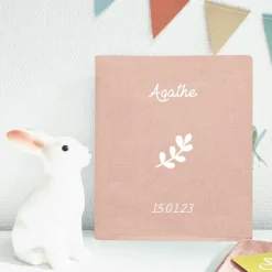 Les Griottes Livre de naissance rose poudré 88 pages (personnalisable)