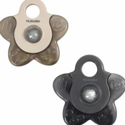 Filibabba Lot de 2 anneaux de dentition étoile gris