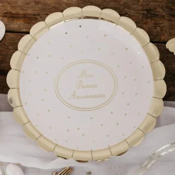 Lot de 8 assiettes Mon Premier Anniversaire Assiettes En Carton