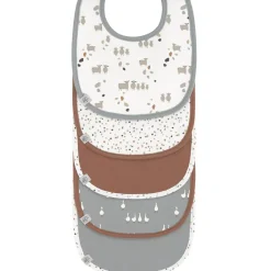 Lässig Lot de 5 bavoirs en éponge Tiny Farmer Mouton bleu