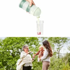 Babymoov Lot de 4 boîtes doseuses Babydose Mineral Green