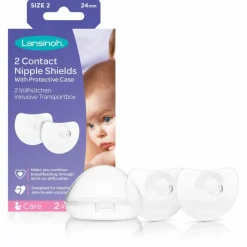 Lansinoh Lot de 2 bouts de sein contact T2 (24 mm)