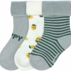 Lässig Lot de 3 chaussettes Terry Citron bleu clair (taille 12-15)