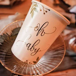 Hot Lot de 8 gobelets en carton Oh Baby Baby Shower / Gender Reveal