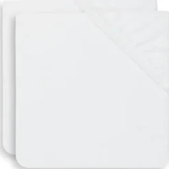 Jollein Lot de 2 housses de matelas à langer en éponge White (50 x 70 cm)
